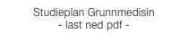 Studieplan Grunnmedisin
- last ned pdf - 